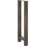  Noge za barski stol Prirodni čelik 2 kom 50 x (100-101) cm Čelik | shoptok.hr