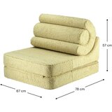 Wigiwama Zelen otroški fotelj iz tkanine bouclé Flipster – | Shoptok.si