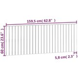  Stensko posteljno vzglavje belo 159,5x3x60 cm trdna borovina, (20739601) | Shoptok.si
