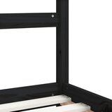  Okvir za dječji krevet crni 90 x 190 cm od masivne borovine | shoptok.hr