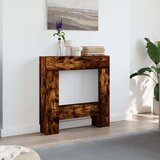 vidaXL Okvir za kamin dimljeni hrast 81x18x82 cm inženirski les | Shoptok.si
