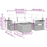  5-dijelni set vrtnih sofa s jastucima bež od poliratana | shoptok.hr