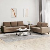  2-dijelni set sofa smeđi od tkanine Cijene