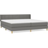 Maison Chic Box spring postelja - Vzmetna postelja z vzmetnico temno siva 200x200 cm blago SL13972, (21903195) | Shoptok.si