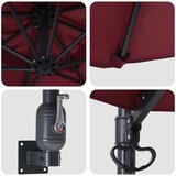  Vrtni suncobran Bordeaux Crvena 248 x 248 x 148 cm | shoptok.hr