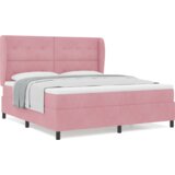 Box Spring Krevet s Madracem Ružičasta 180x200 cm Baršun | shoptok.hr