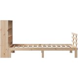 vidaXL Krevet s regalom za knjige bez madraca 100x200 cm borovina | shoptok.hr
