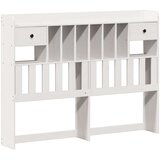 vidaXL Knjižna postelja brez vzmetnice bela 150x200 cm trdna borovina | Shoptok.si