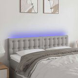  LED posteljno vzglavje svetlo sivo 144x5x78/88 cm blago, (20738886) | Shoptok.si