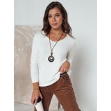 DStreet Sweter damski oversize STYLORE z wisiorkiem ecru | Shoptok.si