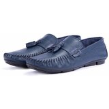 Ducavelli Noble Genuine Leather Men's Casual Shoes, Roque Loafers Navy Blue. Cene