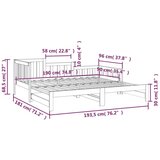  Dnevni ležaj na izvlačenje crni 2x(90x190) cm masivna borovina | shoptok.hr