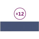  Zidna uzglavlja 12 pcs Plava 60 x 15 cm tkanina | shoptok.hr
