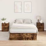  Krevet za pohranu Dimnjeni hrast 120x190 cm | shoptok.hr