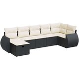 vidaXL 7-dijelni set vrtnih sofa od poliratana s jastucima crni | shoptok.hr