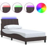 Posteljni okvir brez vzmetnice temno rjav 90x200 cm blago, (21791573) | Shoptok.si