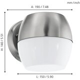 Eglo oncala spoljna zidna lampa/1, 11w, pocinčani čelik/bela | Eponuda.com
