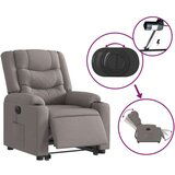 vidaXL Električni naslanjač s funkcijo vstajanja taupe blago | Shoptok.si