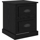 vidaXL Nočna omarica Črni hrast 39 x 39 x 47.5 cm Konstruiran les | Shoptok.si