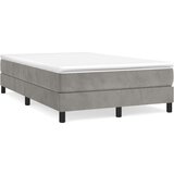  Za krevet s oprugama svjetlosivi 120 x 200 cm baršunasti | shoptok.hr