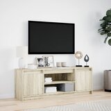 TV ormarić s LED svjetlima boja hrasta 139,5x34x50 cm drveni | shoptok.hr