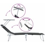  Ležaljka 2 pcs Crna 58 x 188 x 77cm Poliester | shoptok.hr