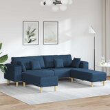 SOFA s jastukom 3 pcs Plava tkanina Cijene