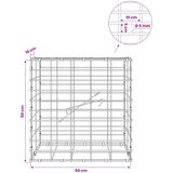  Gabion s žicom debljine 5 mm i mrežom 5x10 cm 50x10x50 cm | shoptok.hr