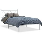 vidaXL Metalni okvir za krevet s uzglavljem bijeli 107x203 cm | shoptok.hr
