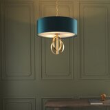  Endon 95220 - Luster na lancu 3xE27/10W/230V prečnik 60 cm plava/mesing | Eponuda.com