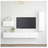  Komplet TV omaric 4-delni bela iverna plošča | Shoptok.si