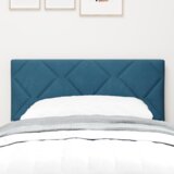 LED vzglavje z LED lučmi Geometrični Temno modra 80 cm Žamet, (5000044009) | Shoptok.si