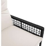  Zunanja klop z blazino Črna in krem bela 118 x 55 x 82 cm, (5000272894) | Shoptok.si