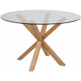 Actona blagovaonski stol sa staklenom pločom Heaven, ⌀ 119 cm