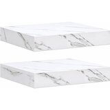  Polica na zidu Zidne 2 pcs Bijeli mramor 23 x 23,5 x 4 cm | shoptok.hr