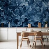  Foto tapeta - Abstract Ornaments: Dark Blue Victorian Leaves 450x315 Vodootporna | shoptok.hr