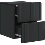  Stenski nočni omarici Črna 33 x 34,5 x 43 cm Inženirski les, (5000210008) | Shoptok.si