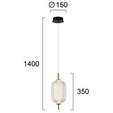  LED luster na sajli PELLUCID LED/11W/230V zlatna/prozirna | Eponuda.com