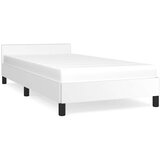 Maison Chic Posteljni okvir - Enojna postelja - Postelja za odrasle z vzglavjem brez vzmetnice bel 100x200 cm, (21695406) Cene