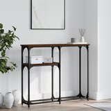 Maison Chic konzolna miza - miza ob steni rjav hrast 90x22,5x75 cm inženirski les, (21786608) | Shoptok.si