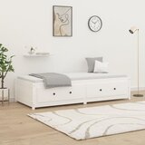  Dnevni krevet bez madraca bijeli 90 x 200 cm masivna borovina | shoptok.hr