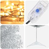  Umjetno vitko božićno drvce 150 cm 150 LED lampica Topla bijela Slike