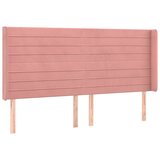 Maison Chic posteljno vzglavje - vzglavna omarica - nočna omarica z ušesi roza 203x16x118/128 cm žamet, (21707795) | Shoptok.si