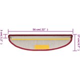  Prostirke za stepenice 15 kom 56x17x3 cm crvene poluokrugle | shoptok.hr