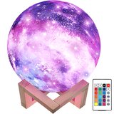  3D RGB Mjesečeva Lampa s Daljinskim Upravljanjem - Ljubičasta KP40191 Cene
