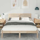  Krevetna konstrukcija Smeđa 140 x 220 cm Čvrsto borovo drvo | shoptok.hr