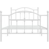  Metalni okvir kreveta uzglavlje i podnožje bijeli 100x190 cm | shoptok.hr
