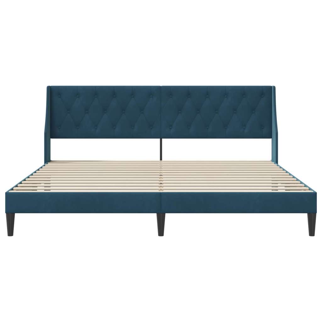  Okvir za krevet s uzglavljem Plava 200 x 200 cm Baršun - Plava 200 x 200 cm | shoptok.hr