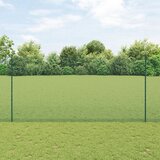 vidaXL varjena žičnata ograja z 11 U stebrički Zelena 1.6x25 m Jeklo Cene