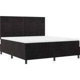 Box Spring Krevet s Madracem Crni Super King Baršun | shoptok.hr